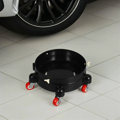 Heavy Duty Car Wash Bucket Dolly With Smooth Swivel Wheels Mobile Bucket Cart Stand For Garage Or Auto Detailing Shop No Sweat Rolling Cleaning Essentials