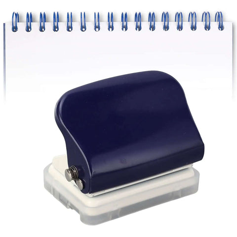 6 Hole Punch For A4 A5 B5 Loose Leaf Notebooks And Scrapbooks, Metal Circle Paper Puncher shown with notebook