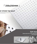 Heavy Duty All Copper Concealed Shower Set With Top Shelf Spray Wall Mounted Two Function Bath Tub System silver shower head with silicone spray holes
