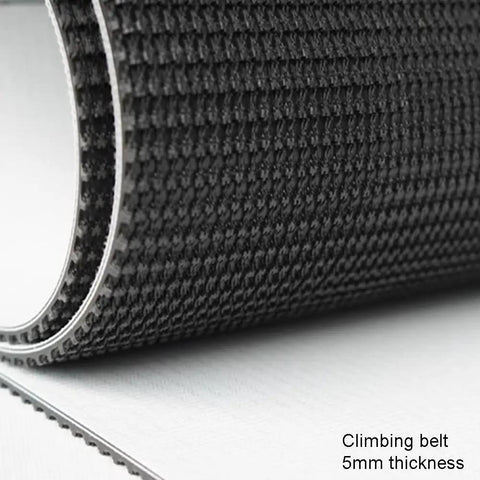 Durable PVC Conveyor Belt Replacement For Commercial Packaging And Grain Factories Beefed Up Production Line Belt With High Wear And Heat Resistance 3.3x98.4 Ft , close-up of 5mm thickness climbing belt texture.