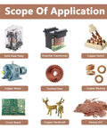 Scope of application for Two Twelve Inch Copper Flat Bars One Eighth Inch Thick One Inch Wide 99.98 Percent Pure C110 Copper includes electrical connectors, DIY projects, electroplating, and crafting.