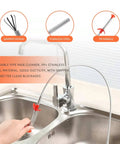 6 Pack Hair Drain Clog Remover Tools Kit With Plastic Sticks And One Stainless Steel Cleaner used in kitchen sink