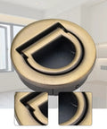 Recessed Door Pull Handle For Cabinets And Furniture Concealed Zinc Alloy Grip With Space Saving Install Green Bronze Finish
