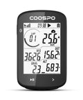 Front view of 2.6-inch GPS Bike Computer with Wireless Cadence and Power Sensor, showing real-time speed and distance metrics.