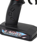 Next Level 7 Channel Rc Car Receiver Kit With Brushless Motor Esc And Servo Remote Control for Rad Handling Q130 C8805 C8803 showing the grip and buttons.