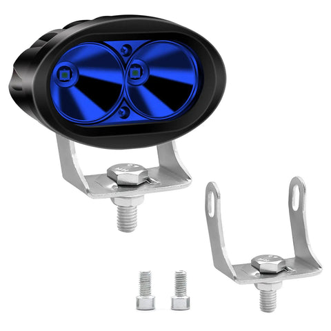 2 Pack Adjustable Motorcycle Spotlight Mounting Brackets For Off Road Bikes And Scooters with blue fog light and alloy mounts