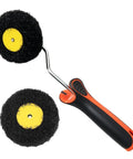 Drywall Corner Compound Roller Kit With Pumpkin Shaped Joint Head For Inside And Outside Corners Durable Nylon Bristle Pro Edger Tool.