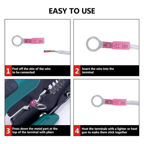 Check Out This Super Sweet Gavigain Crimping Tool Kit With Insulated Self Adapting Ratchet For Marine And Car Wiring Using 200 Premium Heat Shrink Butt Connectors To Save Time And Money On Any Electrical Job Today. Heat shrink ring terminal wiring steps