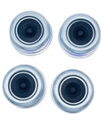 Top view of pack of four Two And Three Eighths Inch Dust Cap Grease Cover For Two Point Four Four Dexter EZ Lube Camper Axle Trail