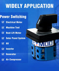 Heavy Duty 20A Rotary Changeover Switch 660V With 4 Positions 2 Poles 8 Terminals Universal Selector Switch With Blue Fork Terminals