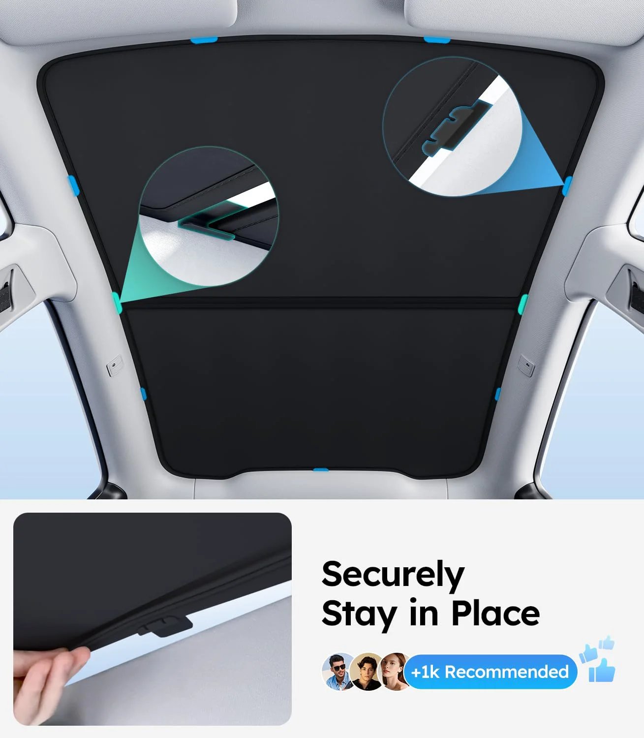 ラプラス　オーシャンループ Tesla Model Y Juniper Glass Roof Sunshade ✓