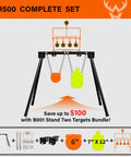 AR500 Steel Target System With Three Eighths Inch Thick Six Inch Gong And Seven By Twelve Inch Silhouette Stand Included