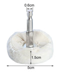 Get Ready To Polish Everything Like A Boss With This 1pc 6mm Shank Cotton Buffing Wheel For Grinding Jewelry Wood Metal And Abrasive Tools Perfect Cone Brush Angle Grinder Sanding Disc To Make Your DIY Projects Look Totally Sick And Professional - close-up of 5cm cotton buffing wheel with 6mm shank.