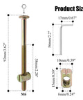M6 Hex Drive Socket Cap Screws And Barrel Nuts Replacement Kit 90 120Mm Length 8 Piece Bolts And Barrel Nuts Set size diagram