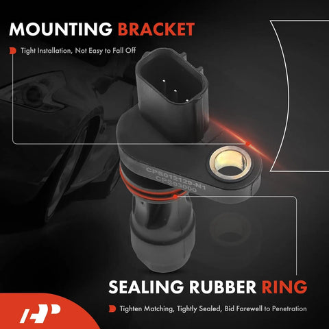 Honda Acura Crankshaft Position Sensor Replacement For Civic RSX CR-V CSX 2.0L 2.4L 1.3L L4 Engines Front Fit High Quality OEM Equivalent Sensor Easy Install, black sensor with mounting bracket and sealing rubber ring