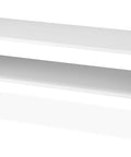 Extra Wide 31 Inch 2 Shelf Storage Organizer Shoe Rack Stackable for Closet White Finish Holds Up To Nine Pairs of Shoes