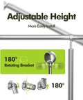 Adjustable height feature of Tough As Nails Stainless Steel 304 Hand Rail for easy installation with 180° rotating bracket.