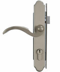Solid Brass Lever Door Handle Set For Screen And Storm Doors With Mortise Lock Only Left Hinged Outswing Fits 1 In Or 1.38 In Door Thickness Brushed Dark Bronze Finish Durable Replacement Hardware For Easy Retrofits