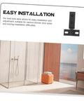Heavy Duty Shower Door Hinge Stainless Steel Dual Hole Pivot Hinge for bathroom with easy installation guide shown