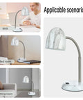 Sleek Marble Desk Lamp With Flexible Gooseneck Neck E26 LED Compatible Metal Build And Soft Glare Free Reading Light That Hits Different for desk and bedroom settings.