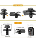 Diagram of U Shaped Fastener Kit M6 With Self Tapping Screws For Panels 20 Piece Iron Clip And Screw Set, showing size details