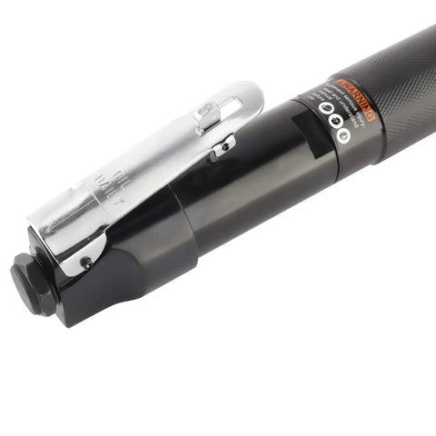 Close-up of Compact Air Needle Scaler For Rust And Paint Removal Pneumatic Rugged Weld Cleaning Tool with 3.0mm needles, 180mm length.