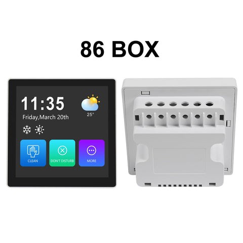 Touchscreen 4 Inch LCD Display Module With Temperature And Humidity Sensor Dual Core WiFi Bluetooth Dev Board, front and rear view