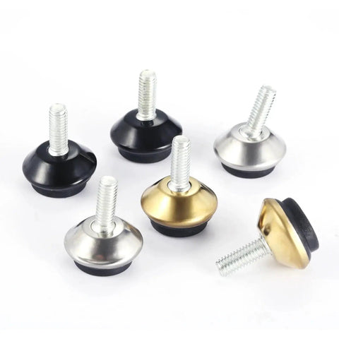 Six Premium Swivel Furniture Levelers Kick Your Wobbly Table Problems To The Curb Heavy Duty Adjustable Glide Legs.