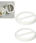 Premium Heavy Duty Smoke Alarm Mounting Bracket For Rock Solid Ceiling And Wall Mount Of Carbon Monoxide Detectors No Sweat Quick Snap Install For Most Standard Units Household Safety Gear, shown from above.