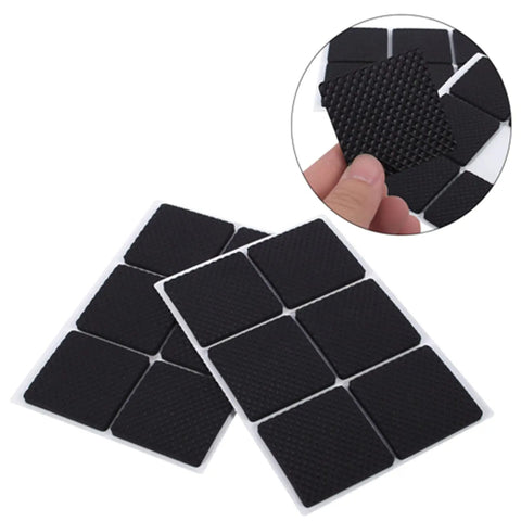 Self Adhesive Rubber Feet Pads For Furniture And Hardwood Floors, Durable Floor Protectors, 12 Pack, Black, 1.8 Inch Diameter