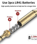Exploded view of Laser Bore Sight For.22LR.223 Rem.243 And 6mm Rifles with LR41 batteries and brass body
