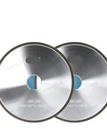 Parallel Diamond Grinding Wheel 150mm Or 180mm Circle Abrasive Tool Beefy 100 Grit, two silver wheels.