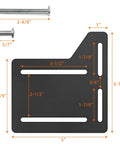 Adjustable headboard bracket with dimensions, steel material for Full To Queen Conversion Kit Pair Of Adjustable Headboard Brackets For Metal Bed Frames Quick Install No Sweat Setup Slides Four Inches For Super Room Upgrade.