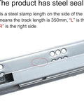 Detailed view of Heavy Duty Smooth Ride Push To Open Undermount Drawer Slides With Full Extension Cabinet Rails and Built In Soft Close Track measuring 14 inches.