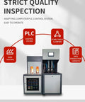 High Speed Plastic Bottle Blowing Machine Industrial Blow Molder showing PLC control system and heating features.
