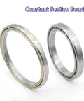 Precision Thin Wall Constant Section Bearing KAA15AG0 with 0.1875 inch thickness, showcasing solid metal construction for heavy-duty machinery.