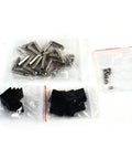 Installation hardware for Beefy Open Air PC Frame Test Bench For ATX MATX ITX Builds, including screws and brackets