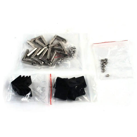 Installation hardware for Beefy Open Air PC Frame Test Bench For ATX MATX ITX Builds, including screws and brackets