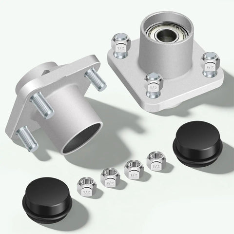 Durable Front Wheel Hub Assembly Pair For Club Car Ds And Precedent 2003 Up Golf Cart with aluminum structure and sealed bearings.