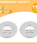 Two stainless steel flat washers, 3/8 in I.D. x 7/8 in O.D., 304 stainless