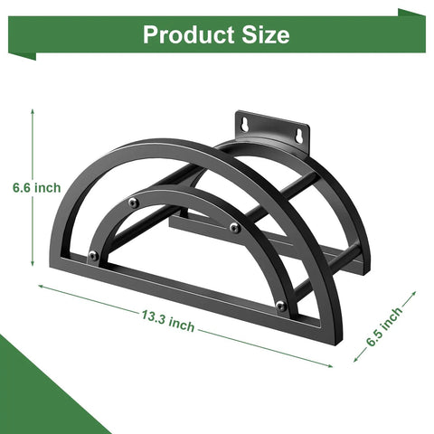 Heavy Duty Outdoor Hose Holder Wall Mount for 125Ft Hose, Detachable Reel Storage Organizer, metal rack dimensions