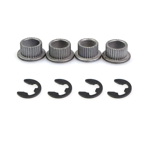 Door Hinge Pin And Bushing Repair Kit For Chevy GMC Fullsize Trucks And SUVs 1988 2002 C1500 C2500 K1500 K2500 K3500 Suburban Tahoe Jimmy Yukon 4 Pins 2 Doors Heavy Duty Galvanized Steel, 4 bushings and E-clips