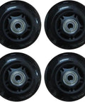 Eight Pack Inline Skate Wheel Set With Bearings Go-To 60mm To 80mm Size Range For Roller Blades Skates And Luggage Replacements 82A Hardness