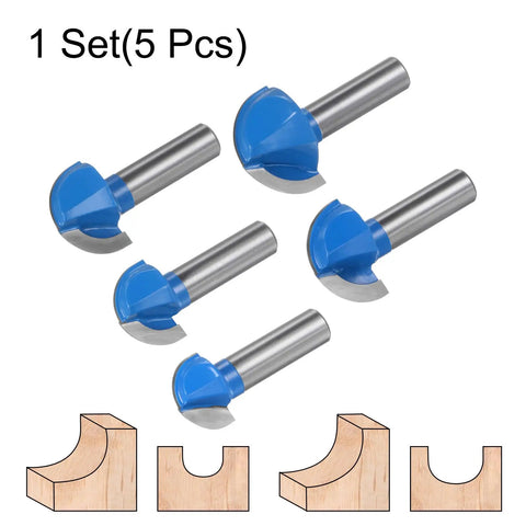 Shop Approved Core Box Router Bit With Half Inch Shank Ideal For Fluted Cabinets And Drawer Fronts Designed To Run Slick And Deliver Zero Tear Out On Hard Maple Or Oak Boards Today, set of 5 bits.
