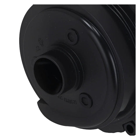 Rock Solid Auxiliary Engine Water Pump For EV Series 2017-2024 Beefed Up Electric Coolant Circulation Pump close-up view showing black heavy-duty housing.