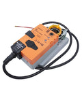 Heavy Duty Modulating Damper Actuator 4Nm Torque 24V AC DC Fast Acting Vent Control with orange housing and black cable
