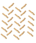 Sleek Hidden Brass Barrel Hinges For Jewelry Boxes And Wooden Cabinets, 25-Piece Set, arranged in a pattern