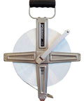 Nylon-Reinforced Steel Blade Tape Measure With Stainless Steel Housing Zero Point At Tape End And Ring End 100 Meter Metric Readouts