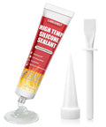 Extreme Heat Silicone Sealant For Grills And Ovens, Waterproof And Insulating Adhesive, 100ml tube with applicator and brush