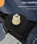 Close-up of Power Window Regulator Lift Motor For Front And Rear Right Passenger Side Direct Fit OEM Replacement